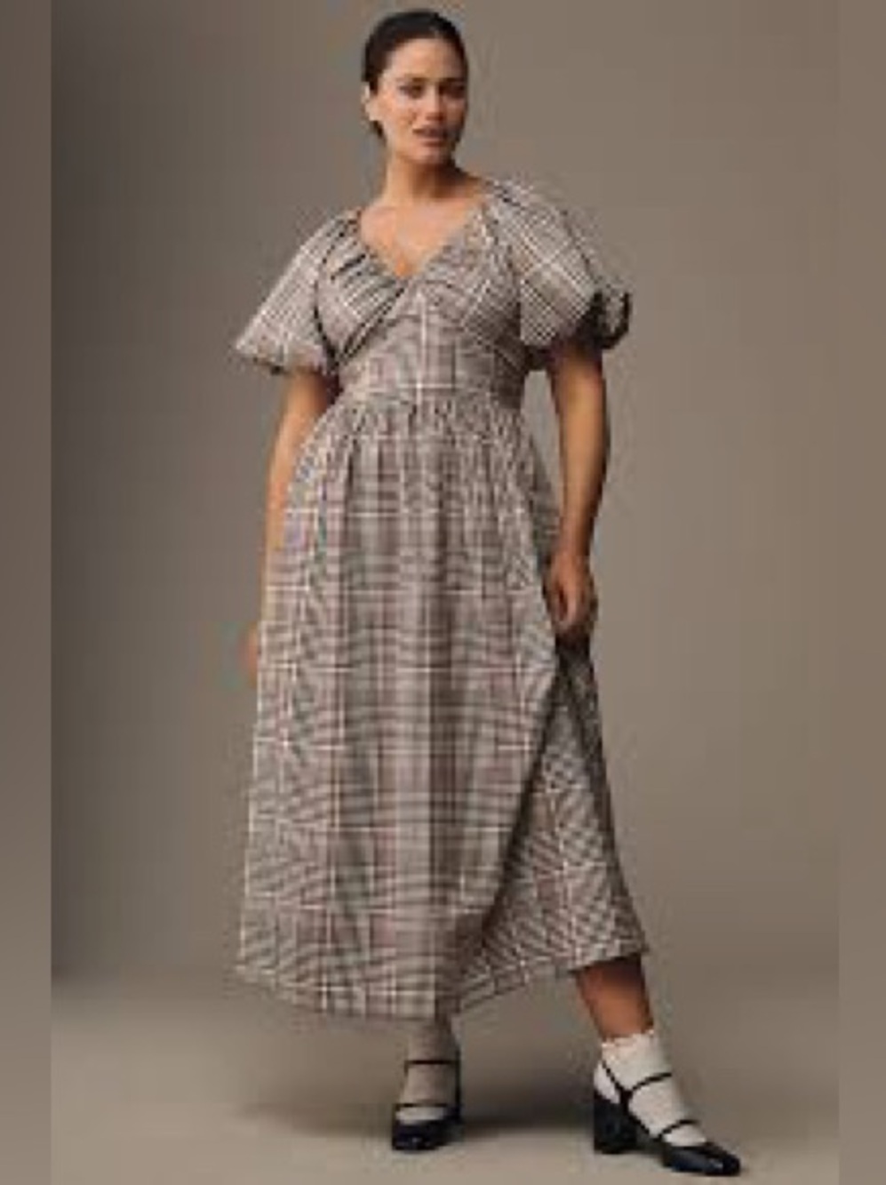 NWT Anthropologie En Saison Charlie Puff Sleeve Midi Dress